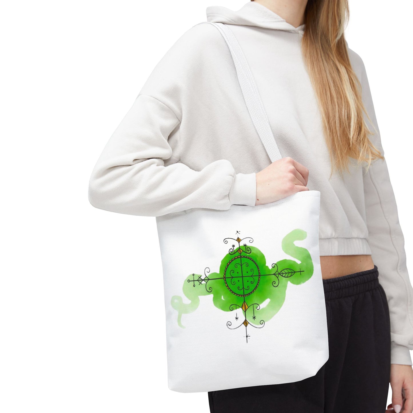 Fantasy Green Serpent Tote Bag - Unique Eco-Friendly Shopper