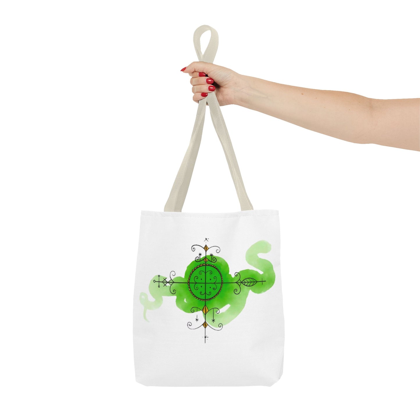 Fantasy Green Serpent Tote Bag - Unique Eco-Friendly Shopper